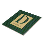 Duncan Tartan Monogram D Tegeltje (Zijkant)