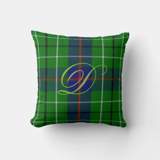 Duncan Tartan Monogram Pillow Kussen (Voorkant)
