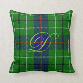 Duncan Tartan Monogram Pillow Kussen