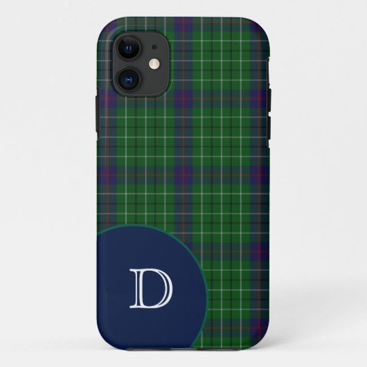 Duncan Tartan Plaid Monogram iPhone 5S Hoesje (Achterkant)