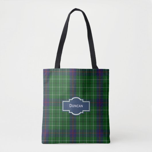 Duncan Tartan Pset Canvas tas (Voorkant)