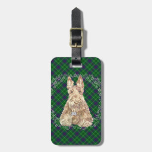 Duncan Tartan Scottie Bagagelabel
