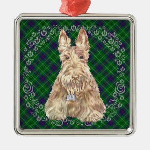 Duncan Tartan Scottie Metalen Ornament