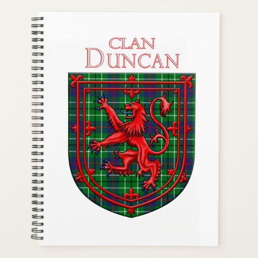 Duncan Tartan Scottish Play Lion Rampant Planner (Voorkant)