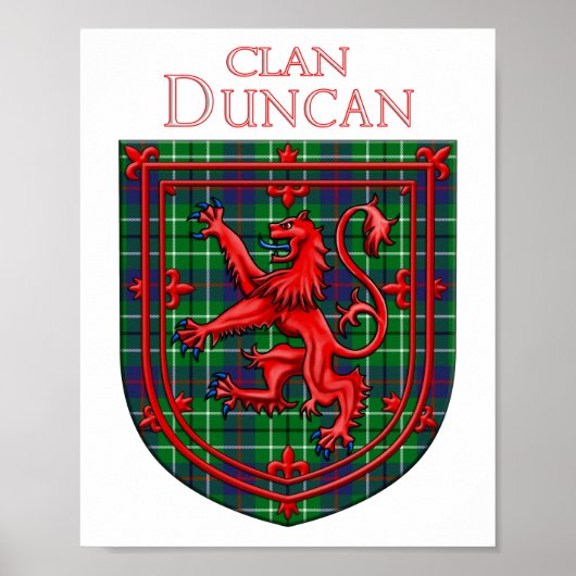 Duncan Tartan Scottish Play Lion Rampant Poster (Voorkant)
