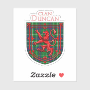 Duncan Tartan Scottish Play Lion Rampant Sticker