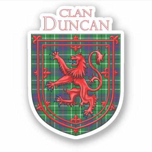 Duncan Tartan Scottish Play Lion Rampant Sticker (Voorkant)
