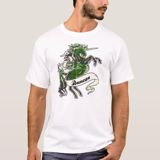 Duncan Tartan Unicorn T-shirt (Voorkant)