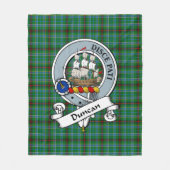 Duncan van Sketraw Clan Badge Tartan Fleece Deken (Voorkant)