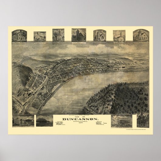 Duncannon, PA Panoramic Map - 1903 Poster (Voorkant)