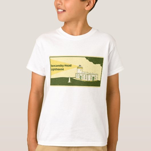 Duncansby Head Lighthouse aan Favorieten toegevoeg T-shirt (Voorkant)