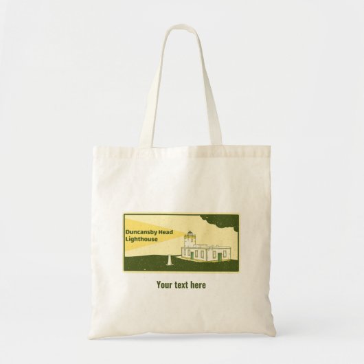 Duncansby Head Lighthouse aan Favorieten toegevoeg Tote Bag (Voorkant)
