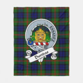 Dundas Clan Badge Tartan Pset Fleece Deken (Voorkant)