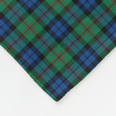 Dundas Clan Helder Groen en Blauw Tartan Fleece Deken (Hoek)