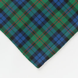 Dundas Clan Helder Groen en Blauw Tartan Fleece Deken