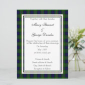 Dundas Scottish Wedding Invitation Kaart (Staand voorkant)