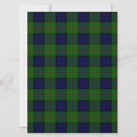 Dundas Scottish Wedding Invitation Kaart (Achterkant)