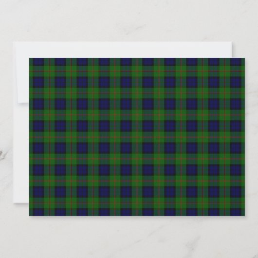 Dundas Scottish Wedding Invitation Kaart (Achterkant)