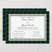 Dundas Scottish Wedding Invitation Kaart (Voorkant / Achterkant)