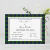 Dundas Scottish Wedding Invitation Kaart (Staand voorkant)