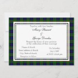 Dundas Scottish Wedding Invitation Kaart