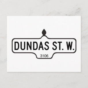 Dundas Street West, Toronto Street Sign. Briefkaart