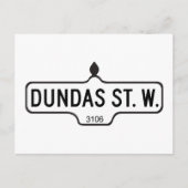 Dundas Street West, Toronto Street Sign. Briefkaart (Voorkant)