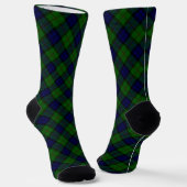 Dundas tartan blauw groen geruit sokken (Gebogen)
