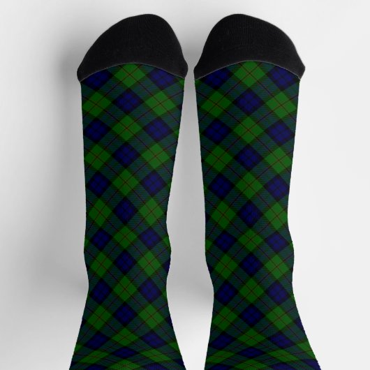 Dundas tartan blue green plaid sokken (Top)