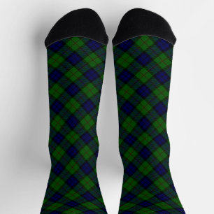 Dundas tartan blue green plaid sokken