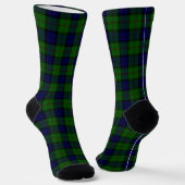Dundas tartan blue green plaid sokken (Gebogen)
