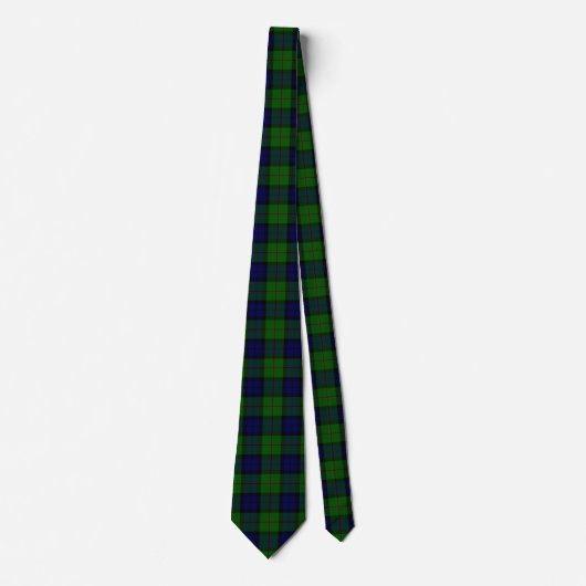 Dundas tartan blue green plaid stropdas (Voorkant)