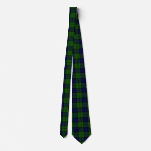 Dundas tartan blue green plaid stropdas (Achterkant)