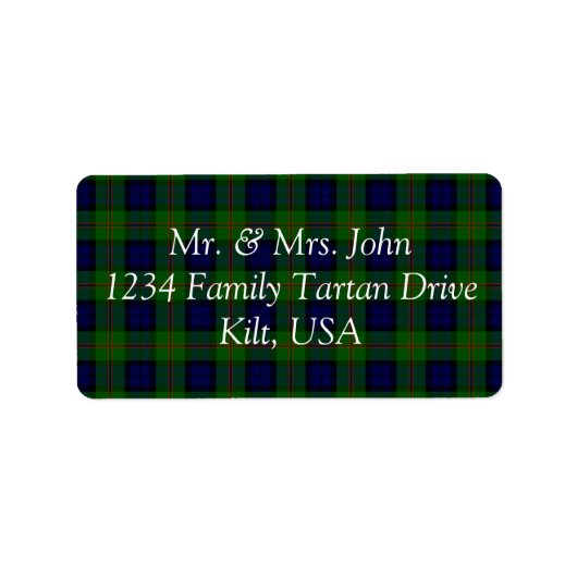 Dundas Tartan Label (Voorkant)