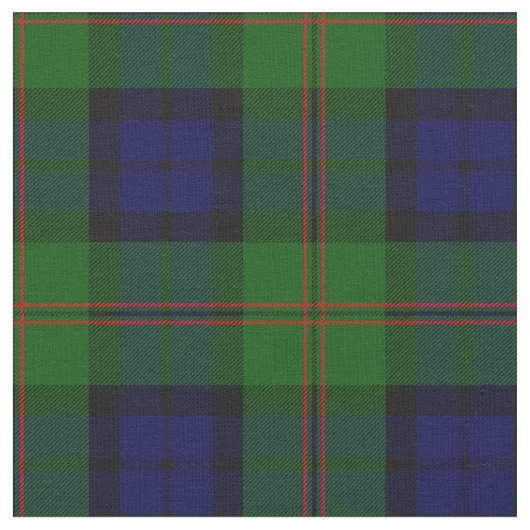 Dundas Tartan Print Stof (Close Up)