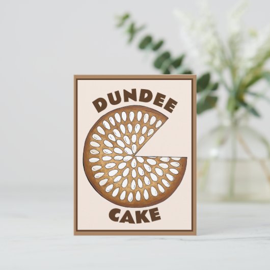 Dundee Cake Scotland Scottish Food Fruit Cake Briefkaart (Staand voorkant)