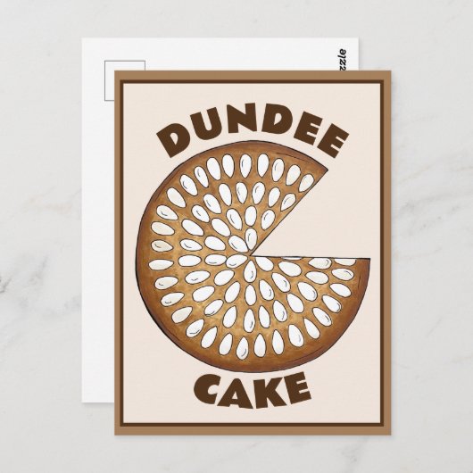 Dundee Cake Scotland Scottish Food Fruit Cake Briefkaart (Voorkant / Achterkant)