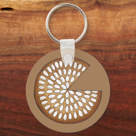 Dundee Cake Scotland Scottish Food Fruit Cake Sleutelhanger (Achterkant)