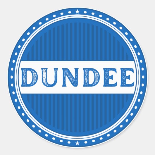 Dundee City Pride Embleem – Schotse identiteit Ronde Sticker (Voorkant)