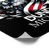 Dundee Michigan 4 juli VS Amerikaanse vlag Poster (Hoek)