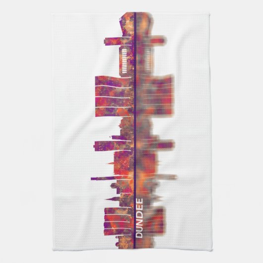 Dundee Scotland Skyline Theedoek (Verticaal)