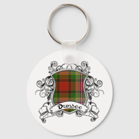 Dundee Tartan Schild Sleutelhanger (Voorkant)