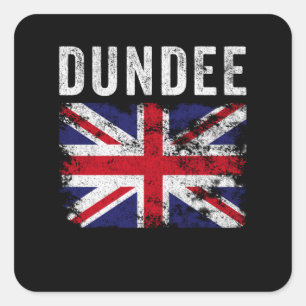 Dundee UK Flag Scotland Souvenir Vierkante Sticker