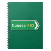 Dundee, UK Road Sign Notitieboek (Voorkant)
