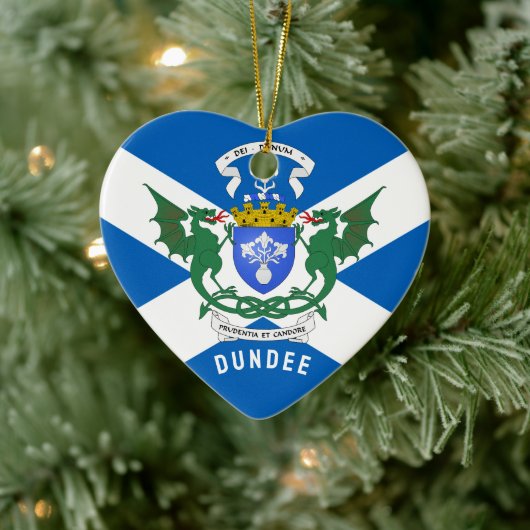 Dundee wapenschild/St. Andreaskruis achtergrond Keramisch Ornament (Boom)