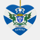 Dundee wapenschild/St. Andreaskruis achtergrond Keramisch Ornament (Voorkant)