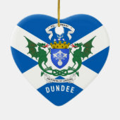 Dundee wapenschild/St. Andreaskruis achtergrond Keramisch Ornament (Achterkant)