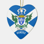 Dundee wapenschild/St. Andreaskruis achtergrond Keramisch Ornament (Links)