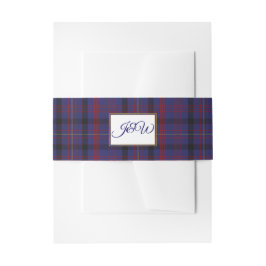 Dundonald Clan Tartan Wedding Belly Band Uitnodigingen Wikkel