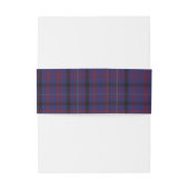 Dundonald Clan Tartan Wedding Belly Band Uitnodigingen Wikkel (Achterkant Voorbeeld)